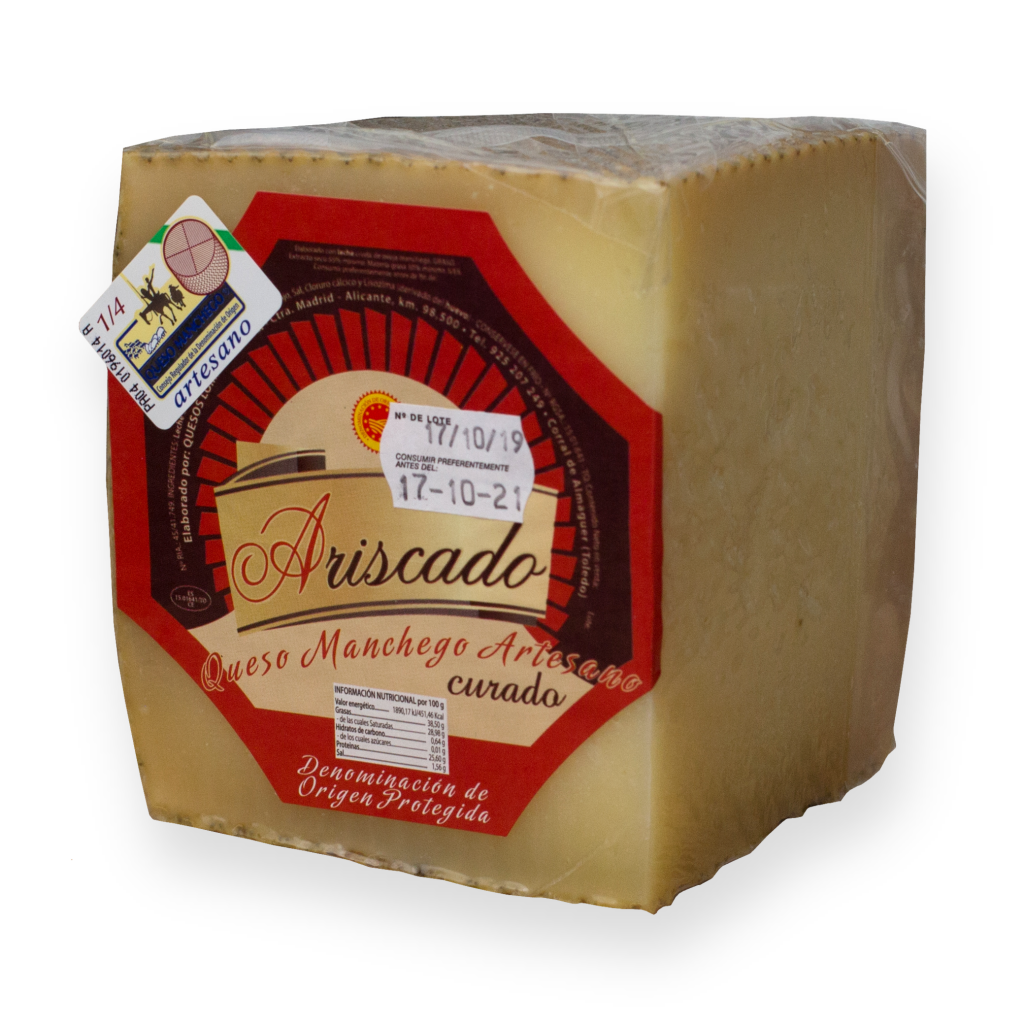 Quarter Manchego Cheese D.O.P Ariscado Cured