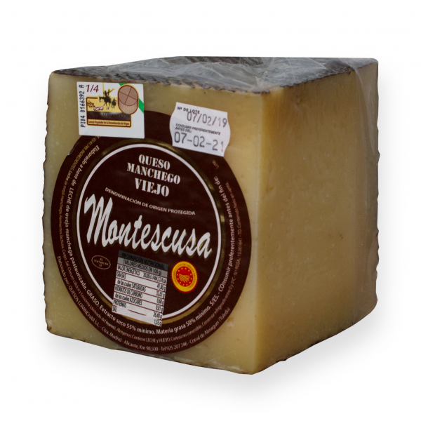 Quarter Manchego D.O.P. Cheese Montescusa Old Cured